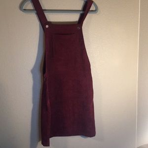 Shein maroon overall dress.